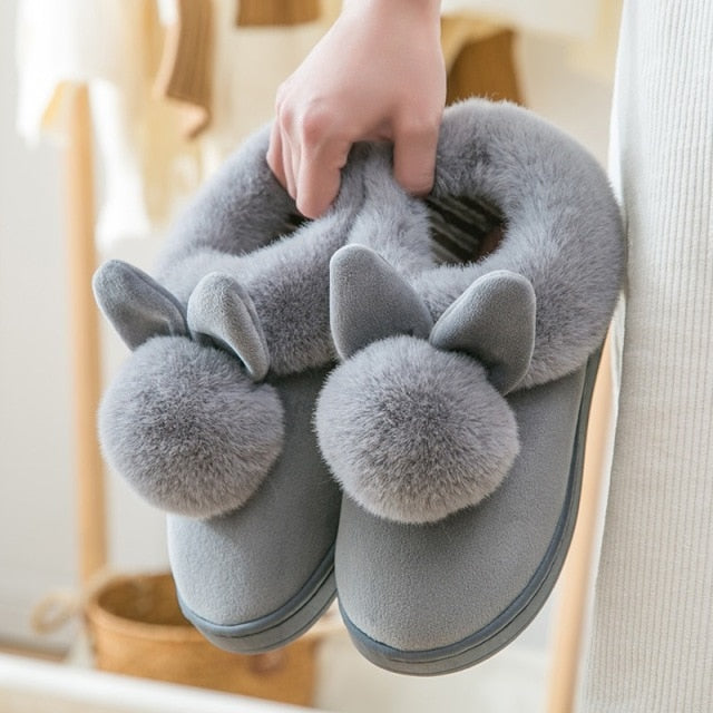 Double Comfy Bunny Slippers