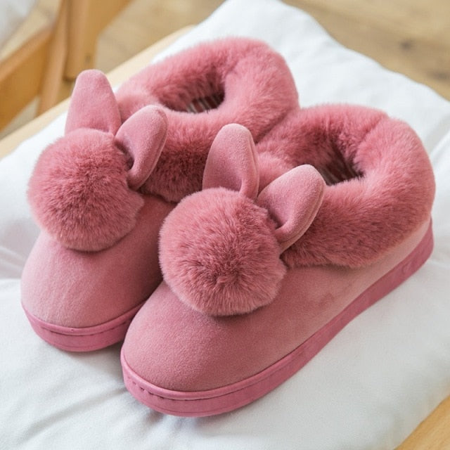 Double Comfy Bunny Slippers