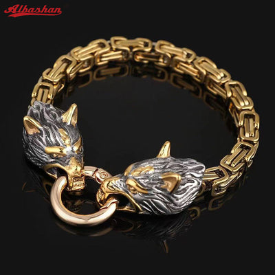 Vikings Wolf Head Bracelet