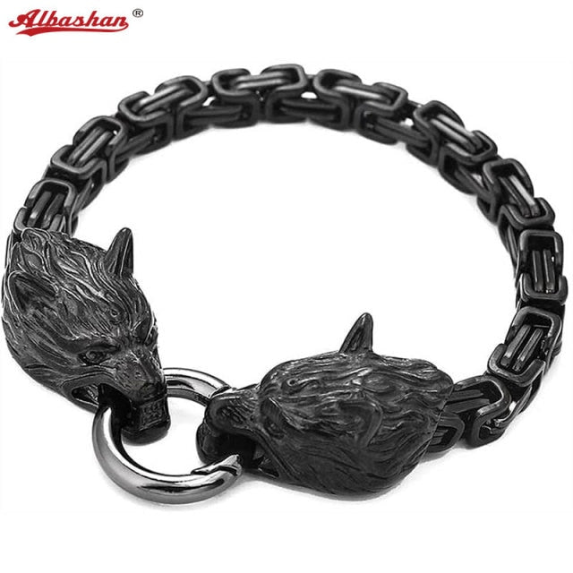 Vikings Wolf Head Bracelet